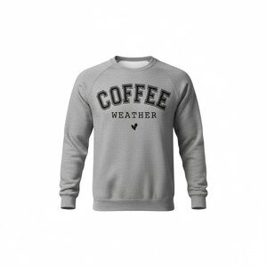Gildan Gray Women's Crewneck - Coffee Weather